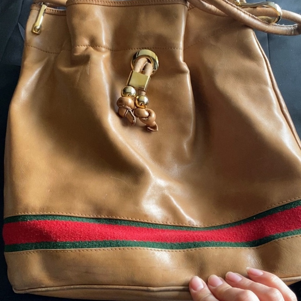 Gucci Vintage - Leather Heritage Hobo Leather Handbag - Luxury High Quality